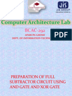 Computer Architecture Lab: BCAC-292