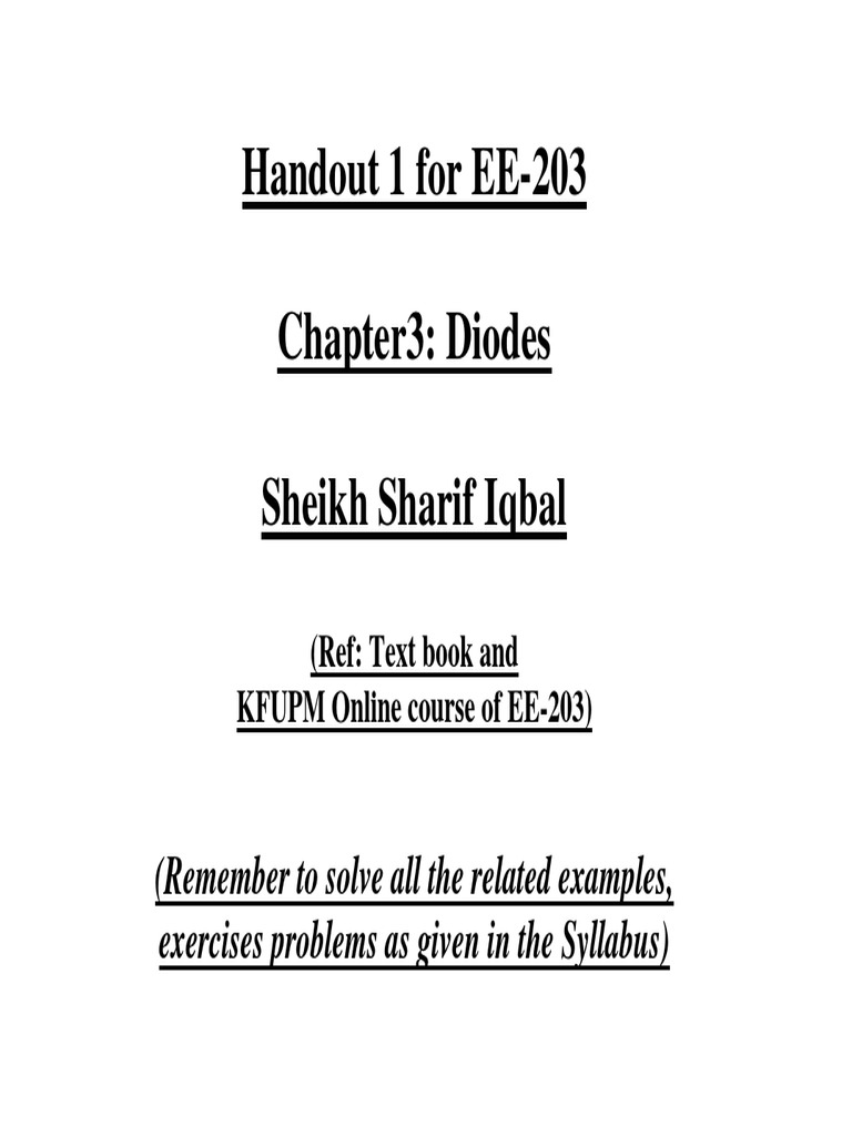 Diode Lecture Mine Download Free Pdf Rectifier P N Junction