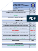 Cronograma Oficial Del Primer Congreso de La World Traditional Tang Soo Do Union 2022