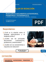 Redacción Documentos Sustentatorios, Probatorios y Testimoniales (I)