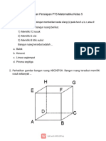 Soal Latihan Persiapan PTS Genap Matematika Kelas 5