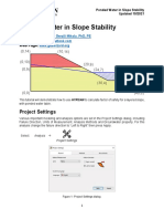 Ponded Water in Slope Stability: Project Settings