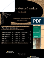 11 - Korai És Középső Vaskor - Hallstatt - 2022-2023 - I. Félév