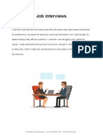 Reading Activity Job Interview