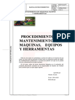 Procedimiento de Mantto - Maquinas y Equipos.