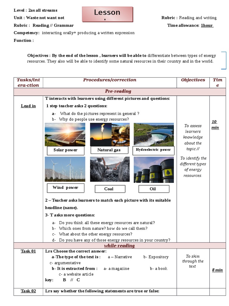 Reading and Writing Waste Not Want Not | PDF | World Energy Resources ...