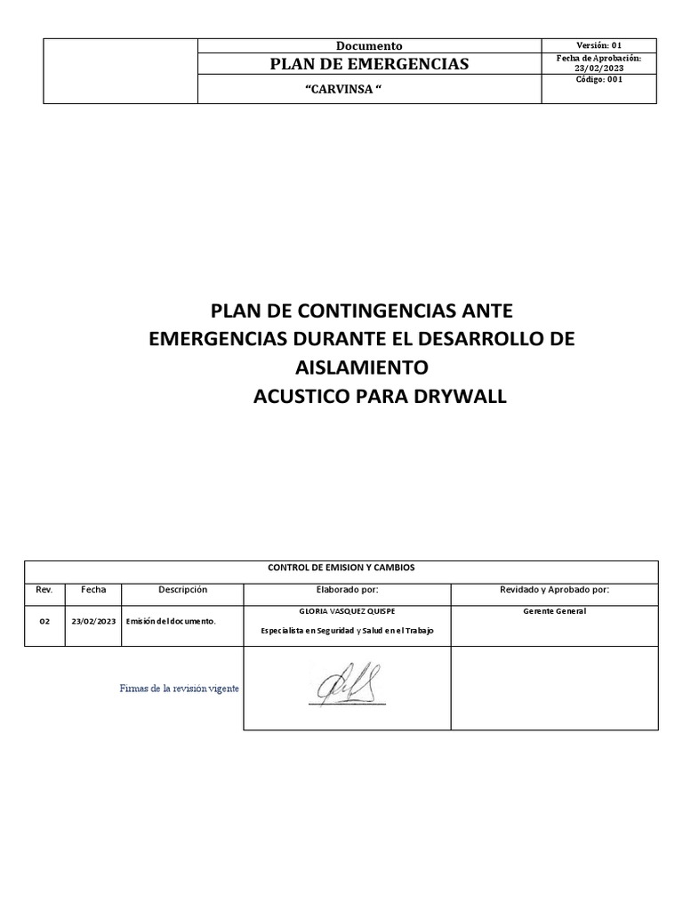 Plan de Emergencias | PDF | Herida | Incendios