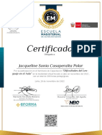 Certificado capacitación lenguaje aula