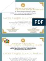 Sarah Certificados