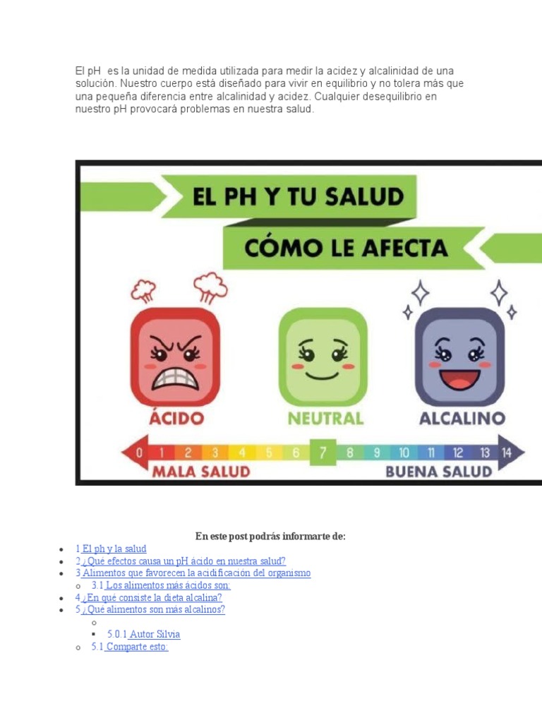 El PH | PDF | Alimentos | Vegetales