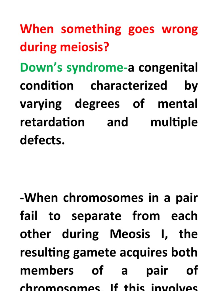 When something goes wrong during meiosis pdf