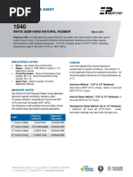 White Semi-Hard Natural Rubber: Technical Data Sheet