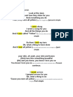 Yellow song analysis