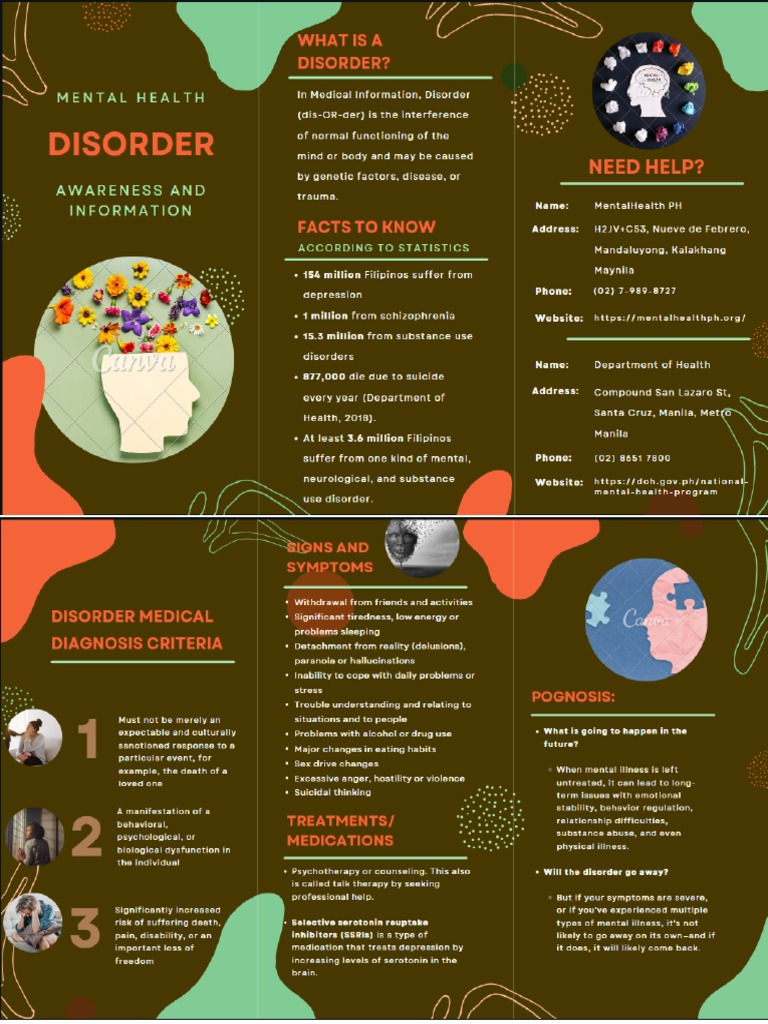 Mental Disorder Brochure Project | PDF