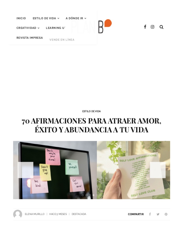 70 Afirmaciones para Atraer Amor, Éxito y Abundancia A Tu Vida | PDF ...