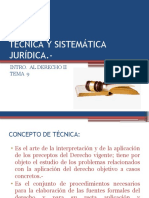 Técnica y Sistematica Jurídica