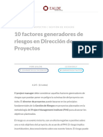 S3-10 Factores Generadores de Riesgos en Dirección de Proyectos