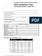 IBA Intern Appraisal Form