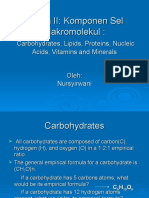 Kuliah II: Makromolekul Komponen Sel