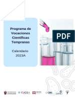 Programa de Vocaciones Científicas Tempranas Calendario 2023A