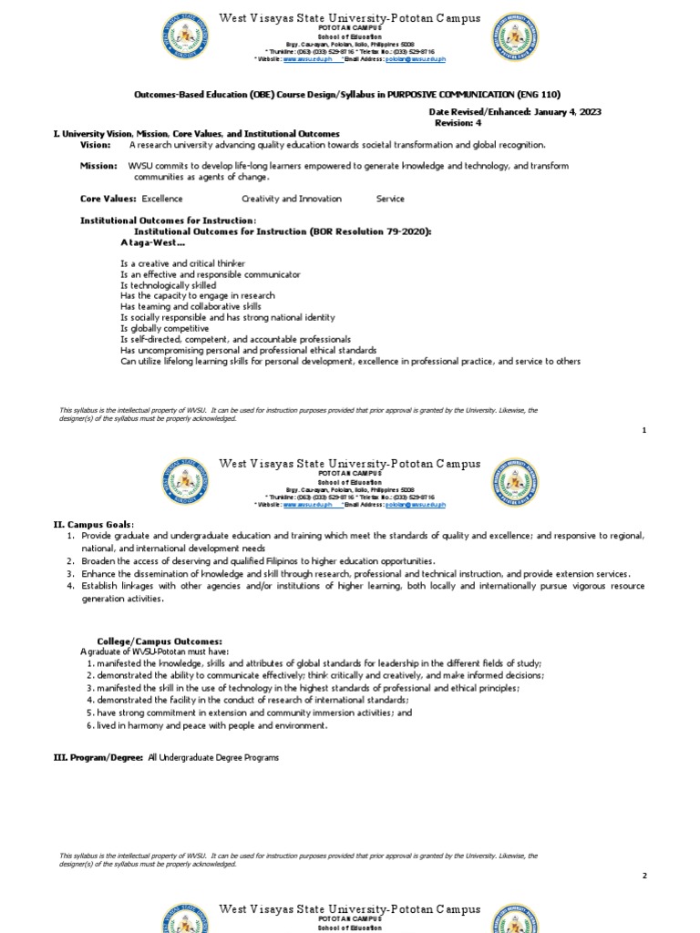 Eng 110 Syllabus Pdf Communication Cross Cultural Communication