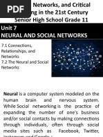 Unit 7 Neural and Social Networks