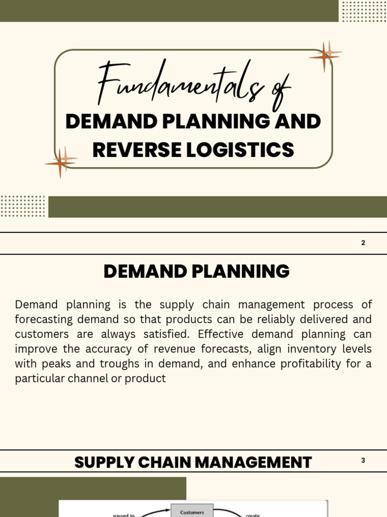Fundamentals of Demand Planning and Reverse Logistics Report | PDF ...