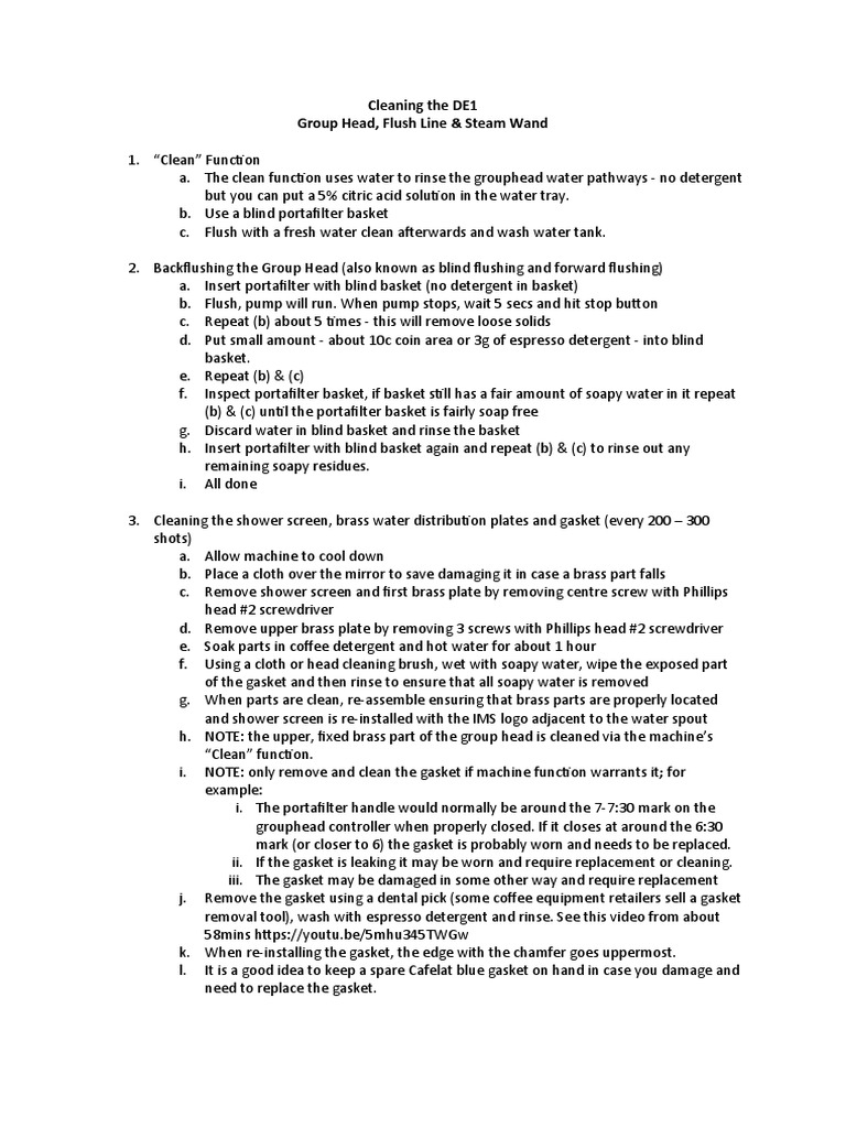 How To Clean The Decent Espresso Machine PDF