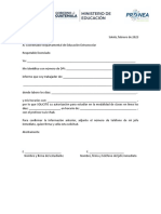 Carta Solicitud Clases en Linea