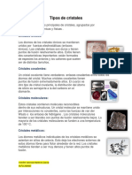 Resumen - Tipos de Cristales