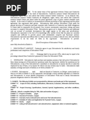 SubContractor Agreement