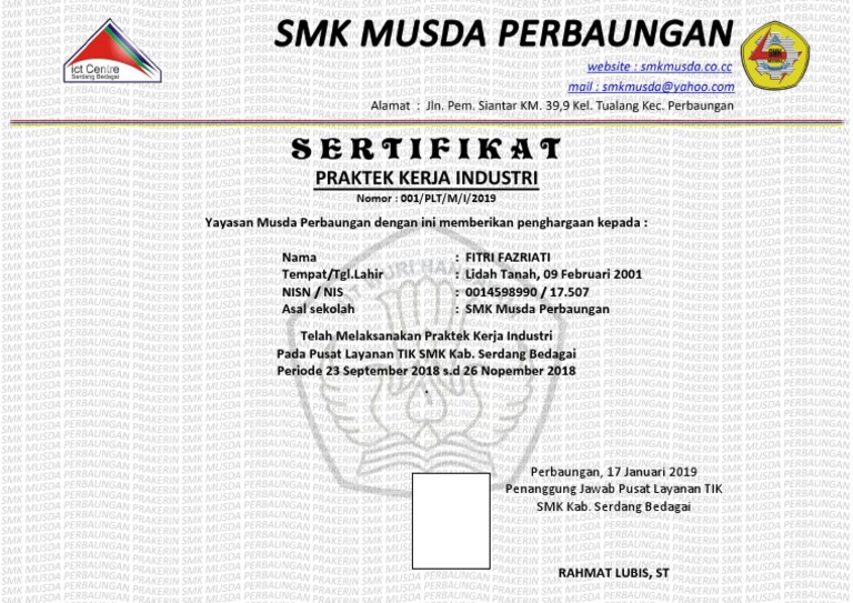 Depan Sertifikat | PDF