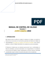 27-01-2023 Manual de Control de Calidad Consultores Integrados Version 1 Clase