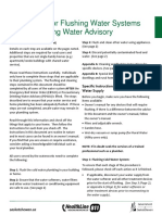 Flushing Procedures After Drinking Water Advisory