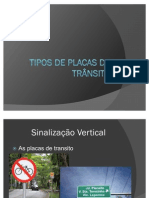 Tipos de placas de trânsito