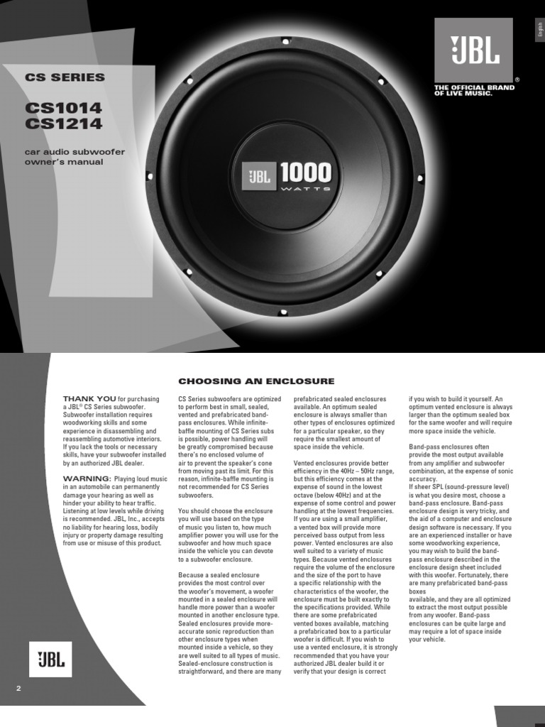 CS 1214 Om en PDF Loudspeaker Electricity