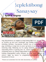 FA Replektibong Sanaysay - Burak at Pangarap (Poster Essay)
