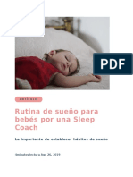 Rutina de Sueno para Bebes Por Una Sleep Coach