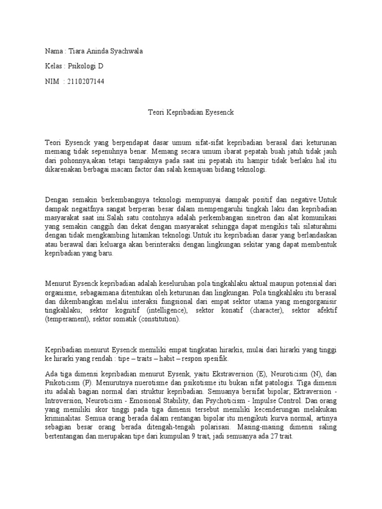 Teori eyesenck pdf