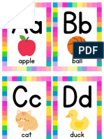 Colorful Illustrative Alphabet Flashcards