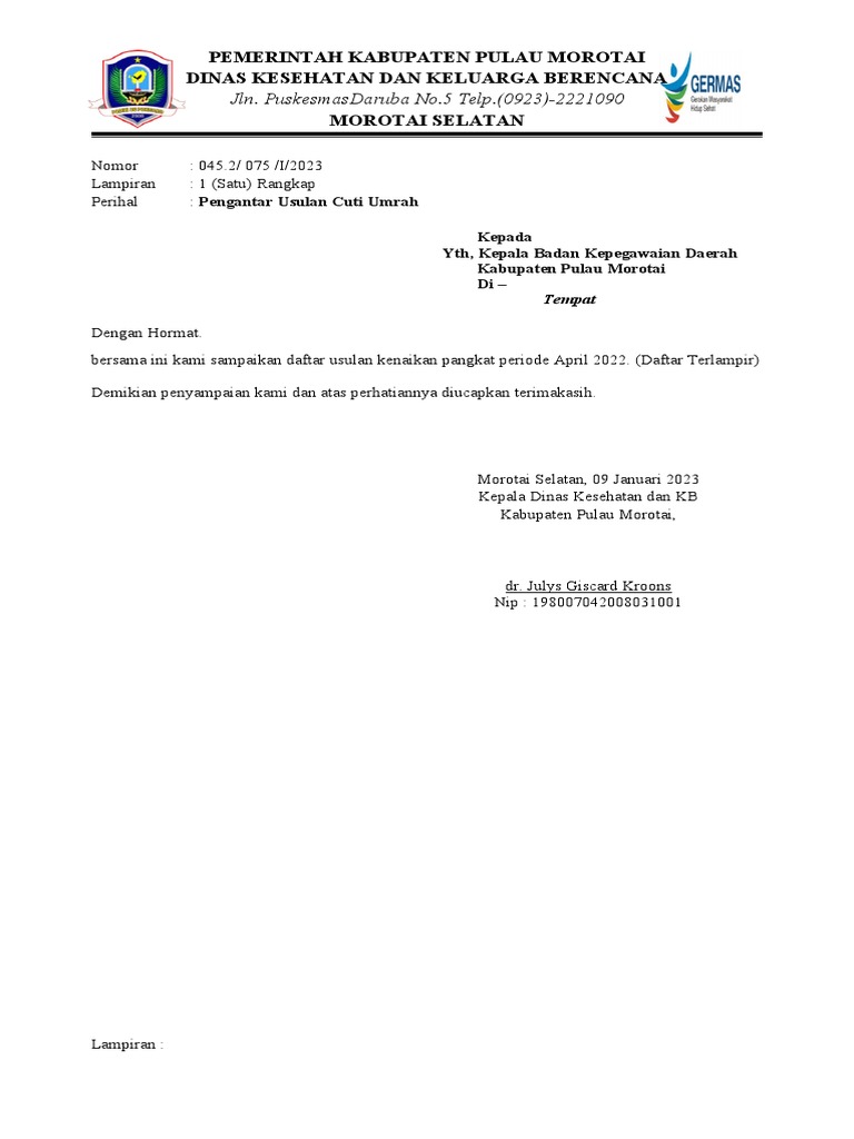 Usulan Cuti 2023 Pdf