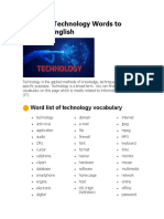 Common Technology Words To Learn in English VOCABULARY 3