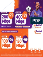 Velocidades de Internet desde 50 Mbps a 200 Mbps con promoción de duplicar velocidad