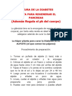 LA CURA DE LA DIABETES y Regeneración de Pancreas