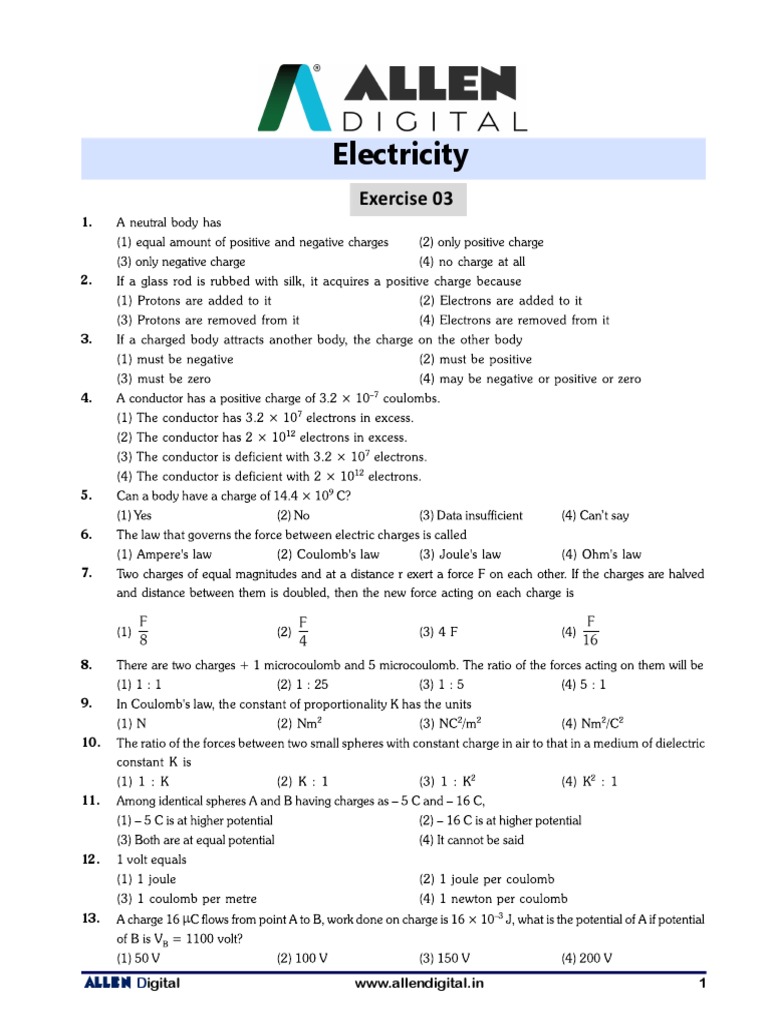 Electricity Ex 31661840811574 PDF Electrical Engineering Electricity