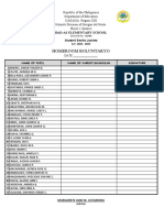 BOLUNTARYO Attendance Sheet