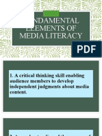 Fundamental Elements of Media Literacy