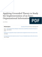 Applying Grounded Theory To Study The Implementation of An Inter-Organizational Is