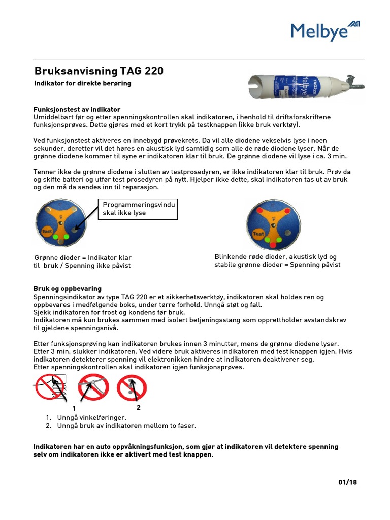 Bruksanvisning TAG 220 | PDF