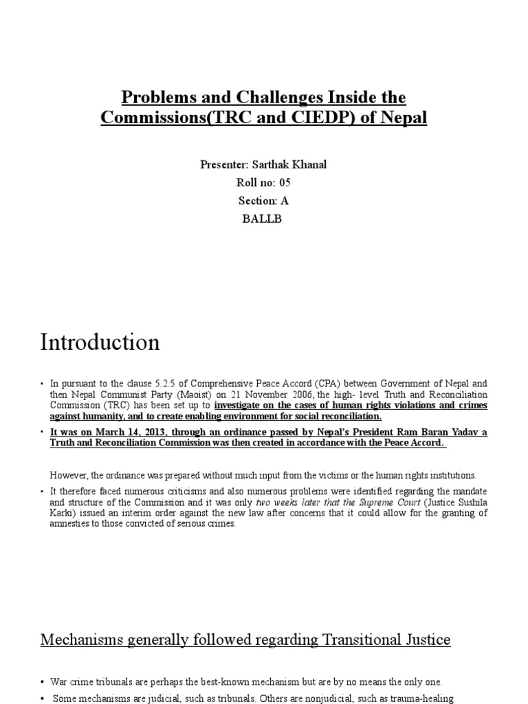 6 problems and challenges of commissions pdf transitional justice
